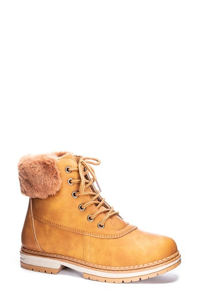 Dirty Laundry Altitude Faux Fur Bootie In Tan