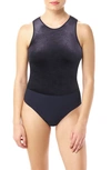 Commando Velvet Bodysuit In Black