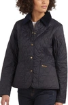 Barbour Quilted Summer Liddesdale Jacket In Navy/pearl