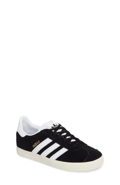 Adidas Originals Kids' Gazelle Sneaker In Core Black/ White/ Gold