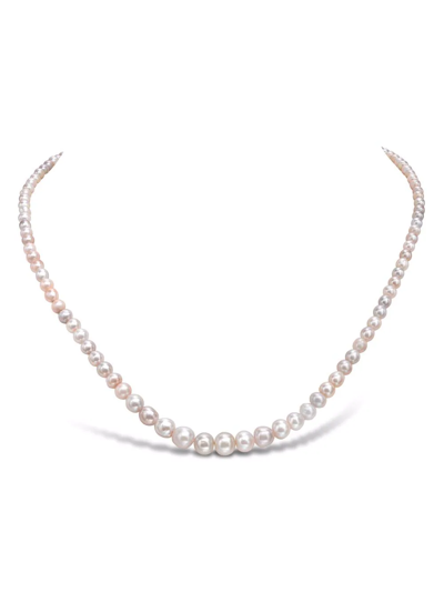 Pre-owned Pragnell Vintage Platinim Belle Époque Pearl Necklace In Silver