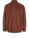 Ahluwalia Men's Braid-print Recycled Raincoat In Grün
