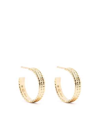 Wouters & Hendrix Textured Small Hoops In Gold