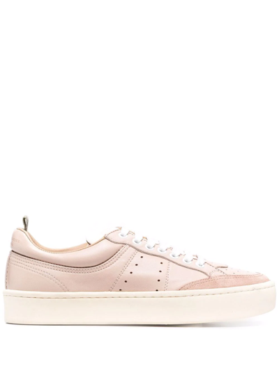 Officine Creative Leather Lace-up Sneakers In Rosa