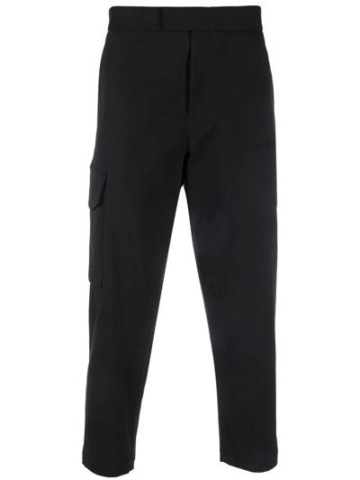 Neil Barrett Cargo Slim-fit Skinny Stretch-woven Trousers In Black