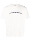 Sunnei Cotton Tshirt With Embroidery In Weiss