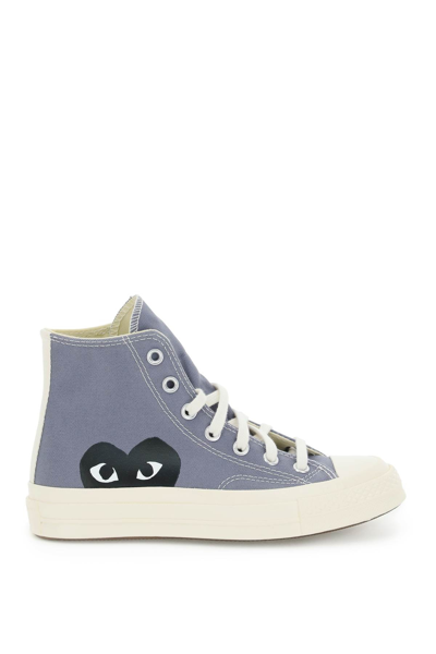 Comme Des Garçons Play Cdg Play X Converse Unisex Chuck Taylor All Star Peek-a-boo High-top Sneakers In Grey