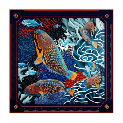 Maison Fetiche Dance N°5 90 Orange Rolled Edges In Turquoise Blue And Red
