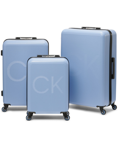 Calvin Klein Vision Suitcase Set, 3 Piece In Forever Blue