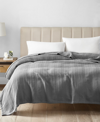 Nautica Rope Stripe Woven Cotton Reversible Blanket, King In Gray