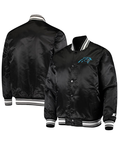 Starter Men's  Black Washington Football Team Locker Room Satin Varsity Full-snap Jacket