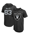 MAJESTIC MEN'S MAJESTIC THREADS DARREN WALLER BLACK LAS VEGAS RAIDERS PLAYER NAME AND NUMBER TRI-BLEND HOODIE