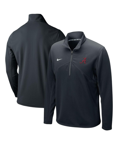 Nike Men's Black Alabama Crimson Tide Primary Logo Training Performance Quarter-zip Jacket