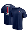 Fanatics Branded Navy New England Patriots #1 Dad Logo T-shirt In Navy