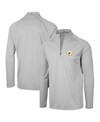 LEVELWEAR MEN'S LEVELWEAR GRAY SAN DIEGO PADRES ORION HISTORIC LOGO RAGLAN QUARTER-ZIP JACKET