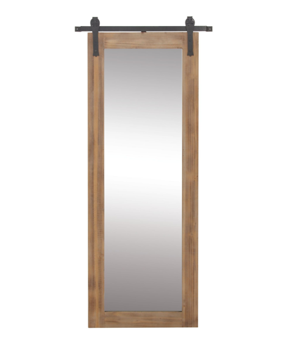 Rosemary Lane Industrial Wood Wall Mirror, 71" X 34" In Brown