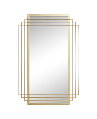 Cosmoliving By Cosmopolitan Glam Metal Wall Mirror, 36" X 24" In Gold-tone
