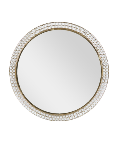 Rosemary Lane Metal Contemporary Wall Mirror, 37" X 37" In Gold-tone