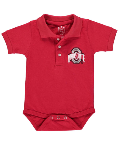 Little King Apparel Infant Boys And Girls Scarlet Ohio State Buckeyes Polo Bodysuit