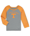 Colosseum Toddler Boys And Girls  Heathered Gray Tennessee Volunteers Long Sleeve Raglan T-shirt In Heathered Gray