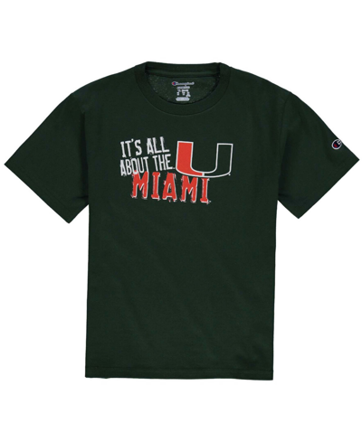 Champion Youth Green Miami Hurricanes Team Chant T-shirt