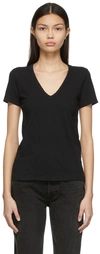 Rag & Bone Womens Black V-neck Cotton-jersey T-shirt