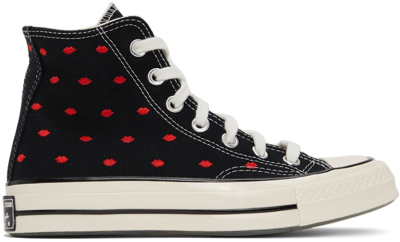 Converse Chuck 70 Hi Kiss Me运动鞋 In Black