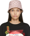 Lanvin Reversible Pink Logo Bucket Hat In 5054 Pink/dark Pink