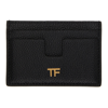 TOM FORD BLACK GRAINED LEATHER CARD HOLDER
