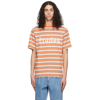 Etudes Studio Orange Striped Wonder T-shirt In Striped
