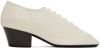 Lemaire White Lace-up Leather Derby Shoes In 000 White