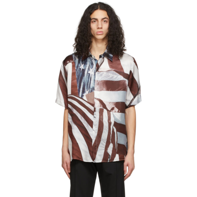 424 Usa Flag Printed Shirt In Red