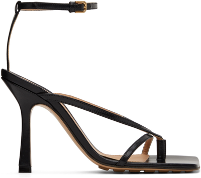 Bottega Veneta Black Stretch Heeled Sandals In 1000 Black