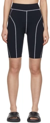 Bonbom Black Seam Bike Shorts In Black