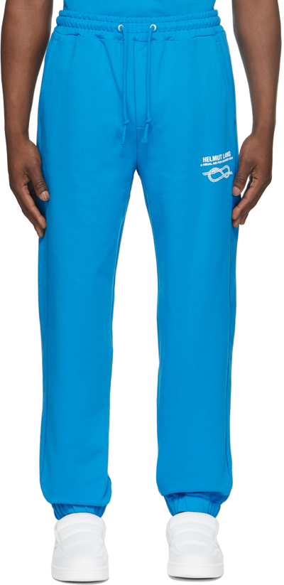 Helmut Lang Blue Knot Lounge Pants In Light Blue