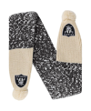 Foco Las Vegas Raiders Confetti Scarf With Pom In Black