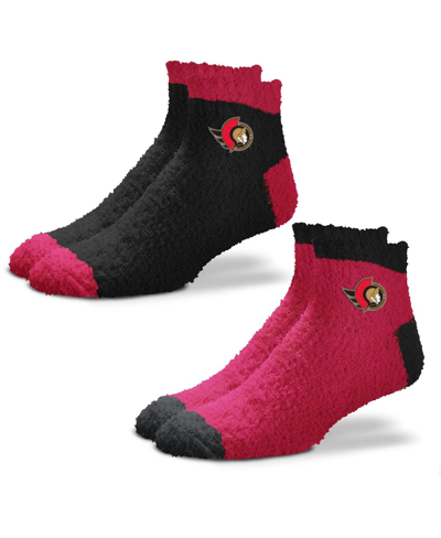 For Bare Feet Women's  Ottawa Senators 2-pack Team Sleep Soft Socks In Red