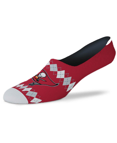 For Bare Feet Women's  Red Tampa Bay Buccaneers Micro Argyle No-show Socks