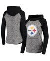 G-III 4HER BY CARL BANKS WOMEN'S G-III 4HER BY CARL BANKS HEATHER GRAY, BLACK PITTSBURGH STEELERS CHAMPIONSHIP RING PULLOVER 