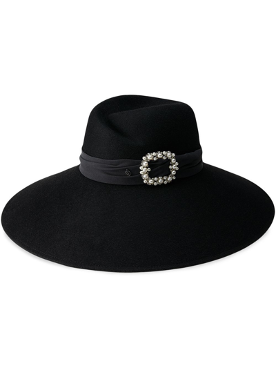 Maison Michel Big Virginie Fedora Hat In Black