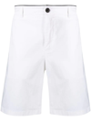Department Five Logo Patch Bermuda Shorts In White