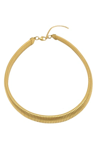 Adornia 14k Yellow Gold Plated Brass Omega Chain