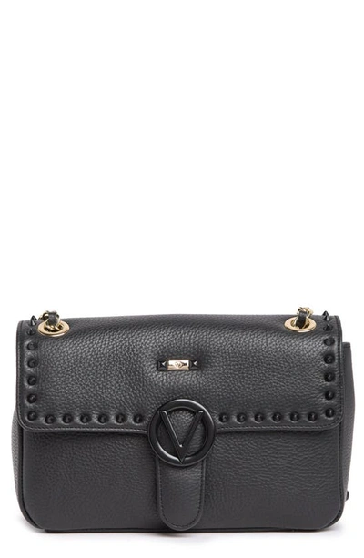 Valentino By Mario Valentino Antoinette Preciosa Leather Shoulder Bag In Black