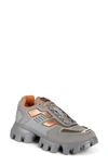 Prada Men's Cloudbust Thunder Metallic Chunky Sneakers In Acciaio