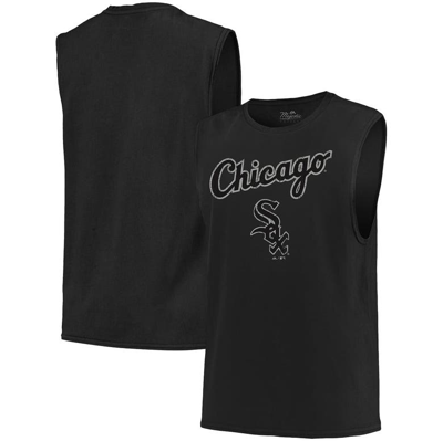 Majestic Threads Black Chicago White Sox Softhand Muscle Tank Top