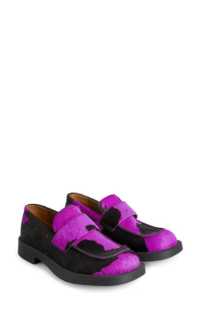 Camperlab Mil-1978 Genuine Calf Hair Loafer In Purple
