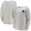 Concepts Sport Women's  White, Cream Miami Marlins Quilted Pullover Sweatshirt In White