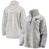 G-III 4HER BY CARL BANKS G-III 4HER BY CARL BANKS GRAY ST. LOUIS BLUES SHERPA QUARTER-ZIP PULLOVER JACKET