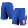 MITCHELL & NESS MITCHELL & NESS BLUE NEW YORK KNICKS 1991 HARDWOOD CLASSICS 75TH ANNIVERSARY SWINGMAN SHORTS