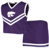 LITTLE KING GIRLS YOUTH PURPLE KANSAS STATE WILDCATS TWO-PIECE CHEER SET